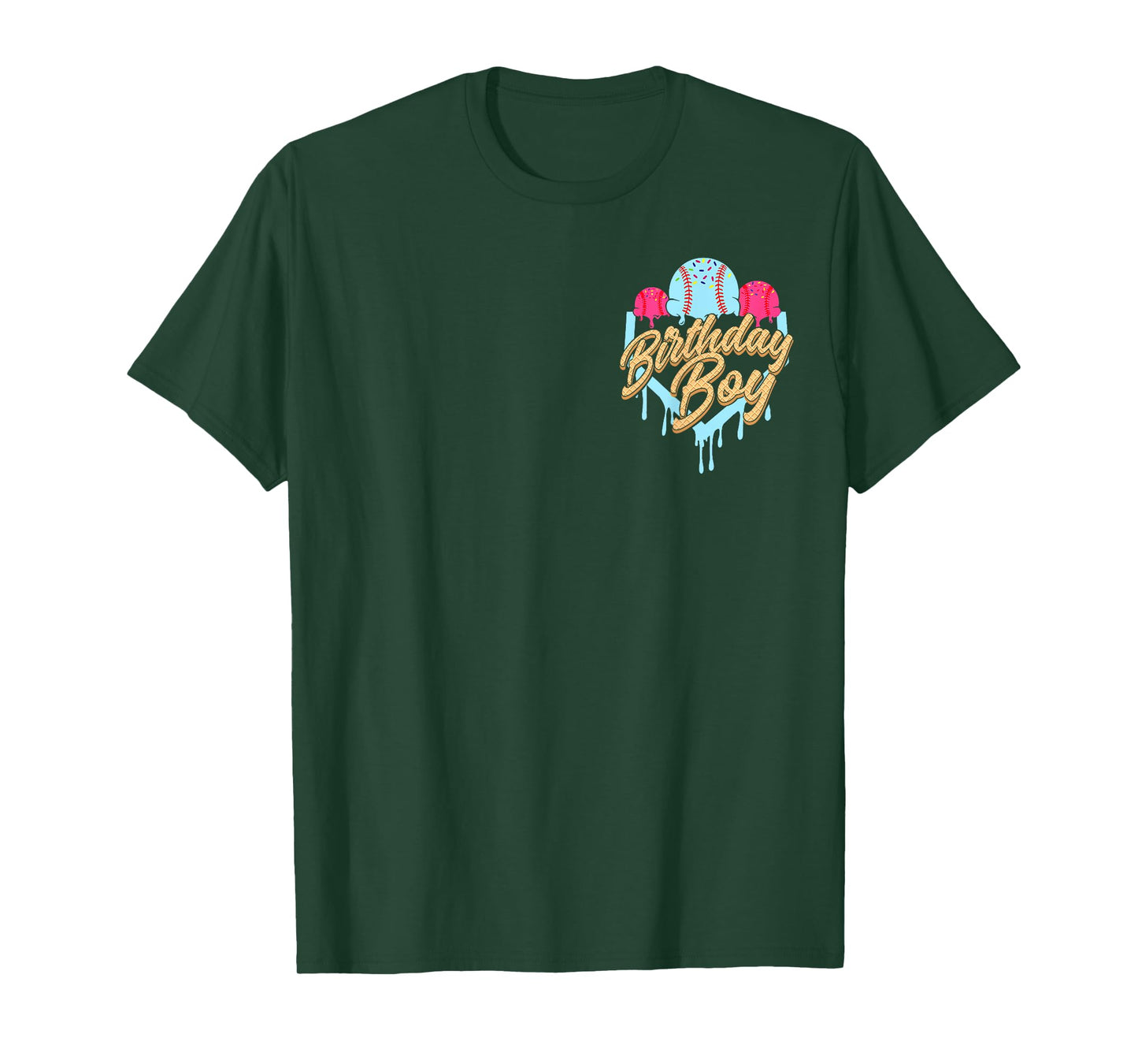 Baseball 9th Birthday Boy Ice Cream Drip 9 Year Old Bday T-Shirt