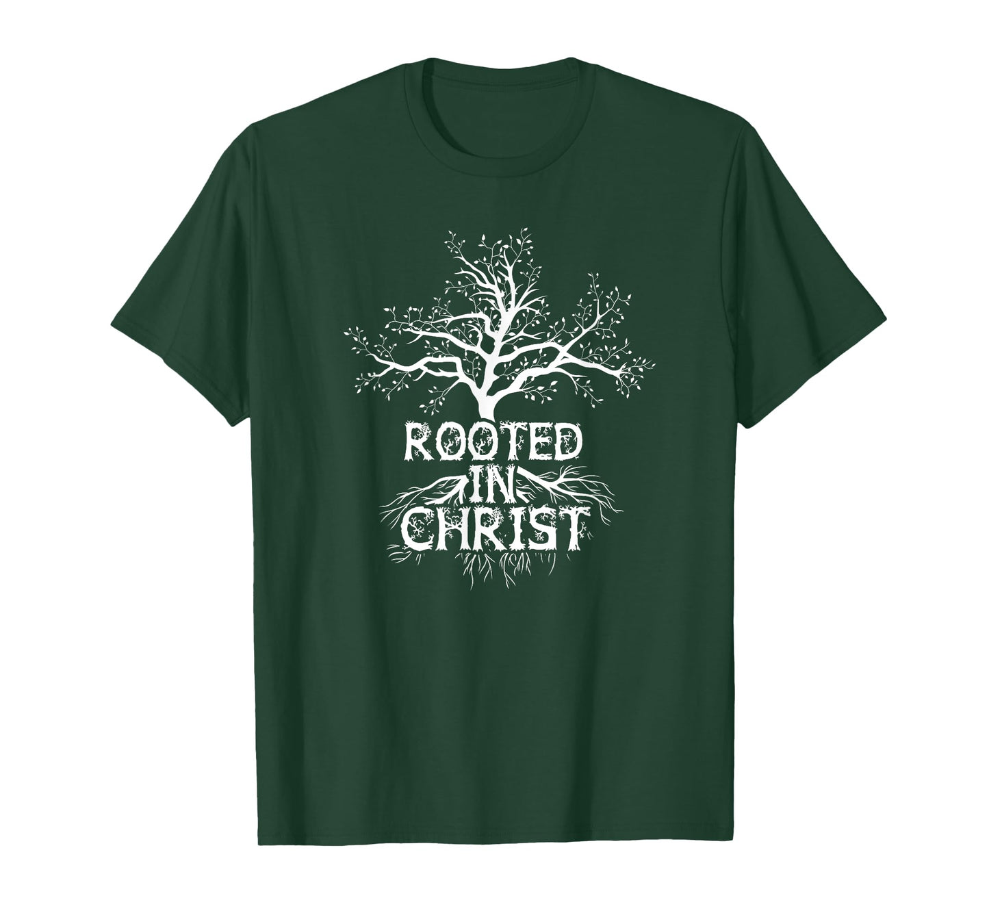 Rooted in Christ T-Shirt Christian Faith and Love in God Tee T-Shirt