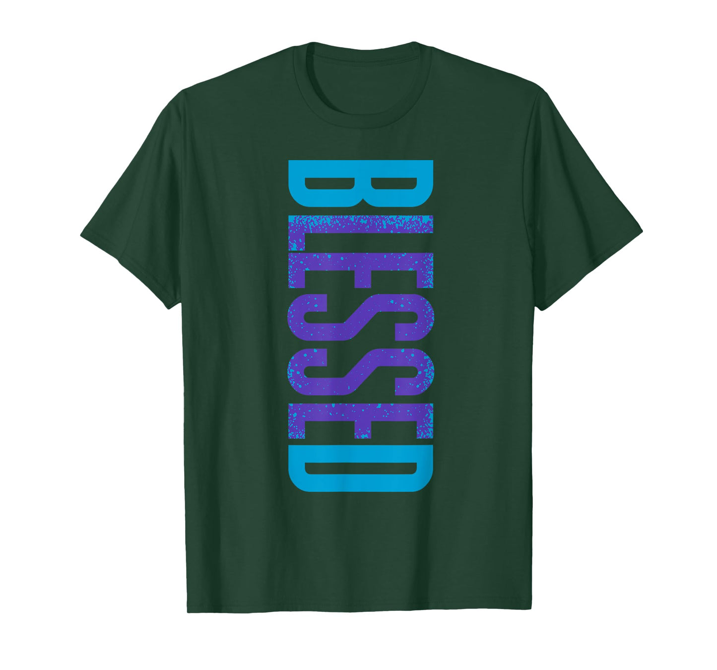 Blessed Streetwear Tee Purple Color Aqua Matching Outfit T-Shirt