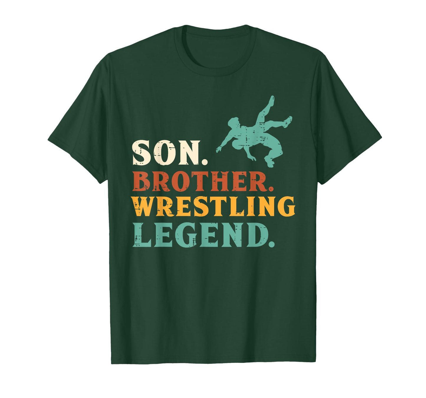 Son Brother Wrestling Legend Retro Wrestler Boys Kids Youth T-Shirt