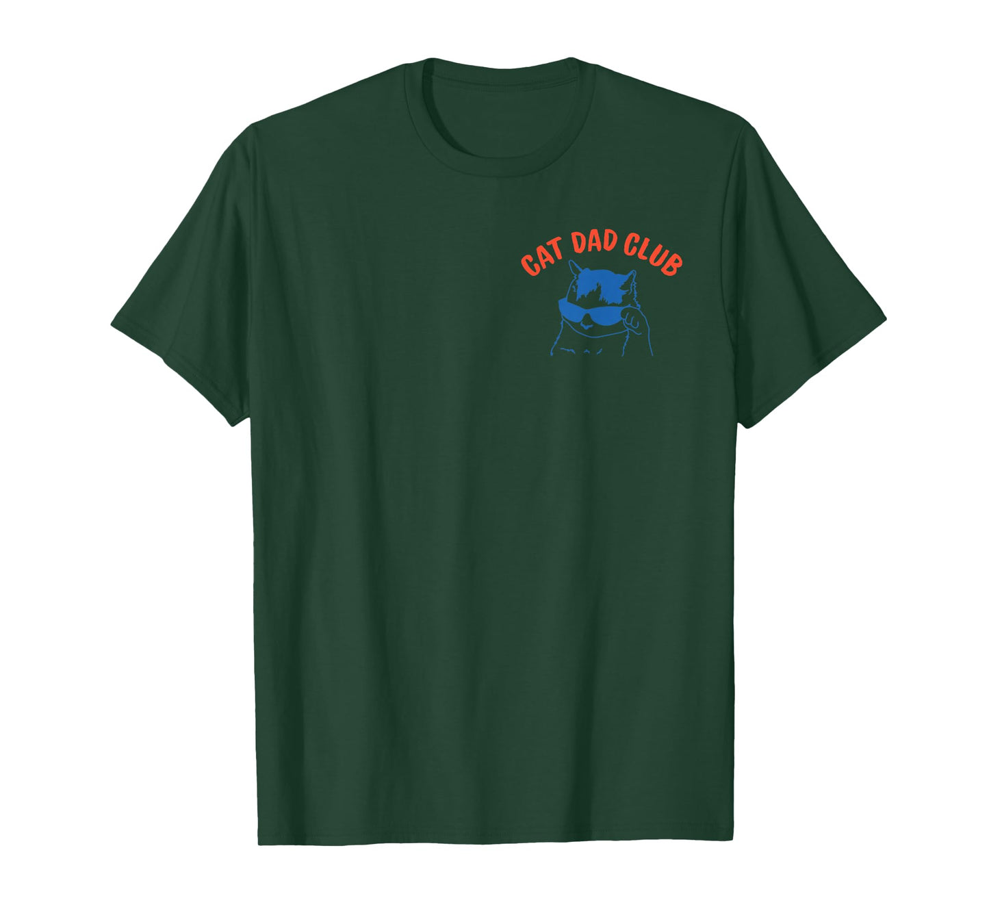 (2 Side) Fathers Day Cat Dad Club Life is Better with Cats T-Shirt