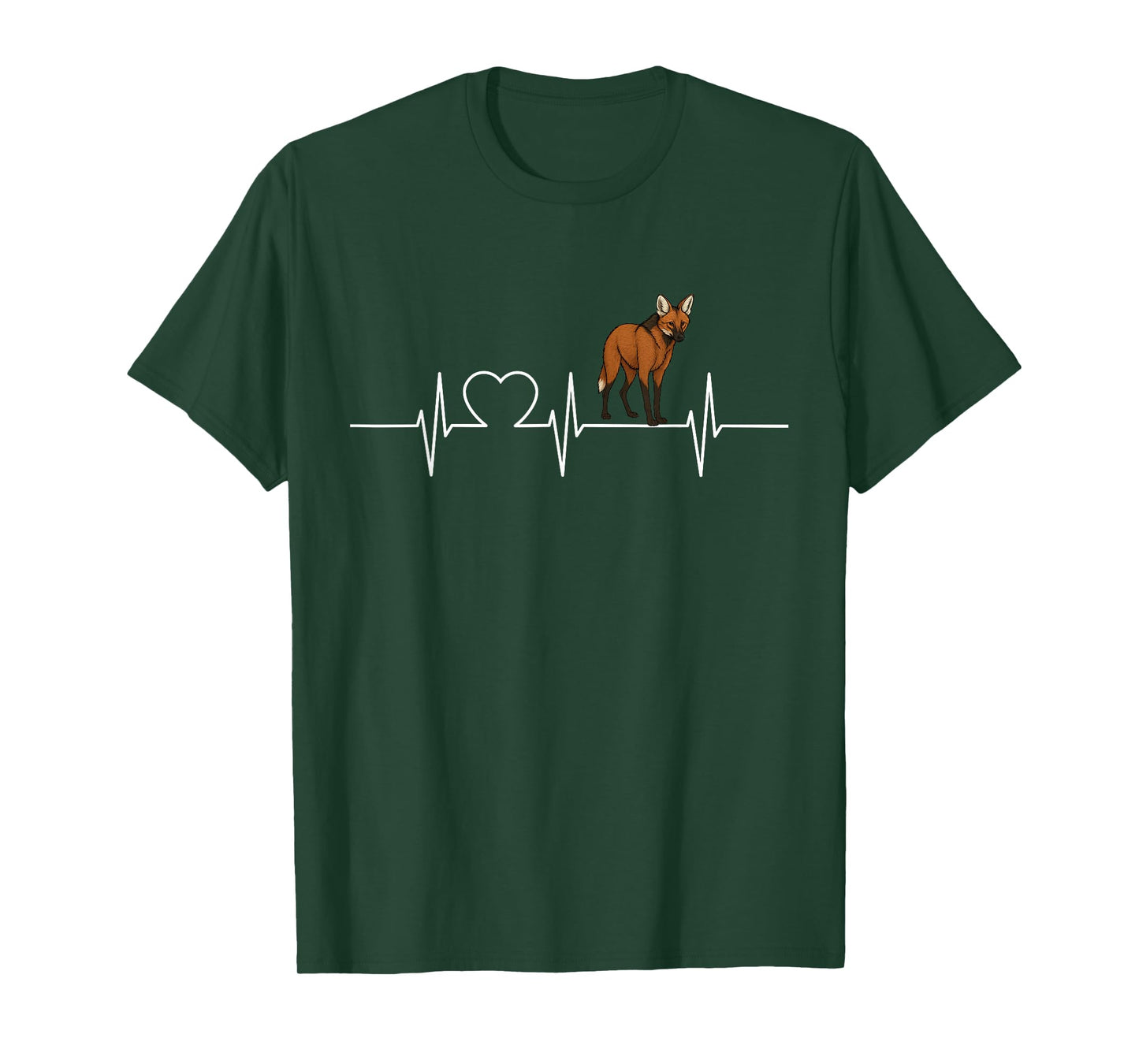 Maned Wolf Heartbeat Maned Wolves Maned Wolf T-Shirt