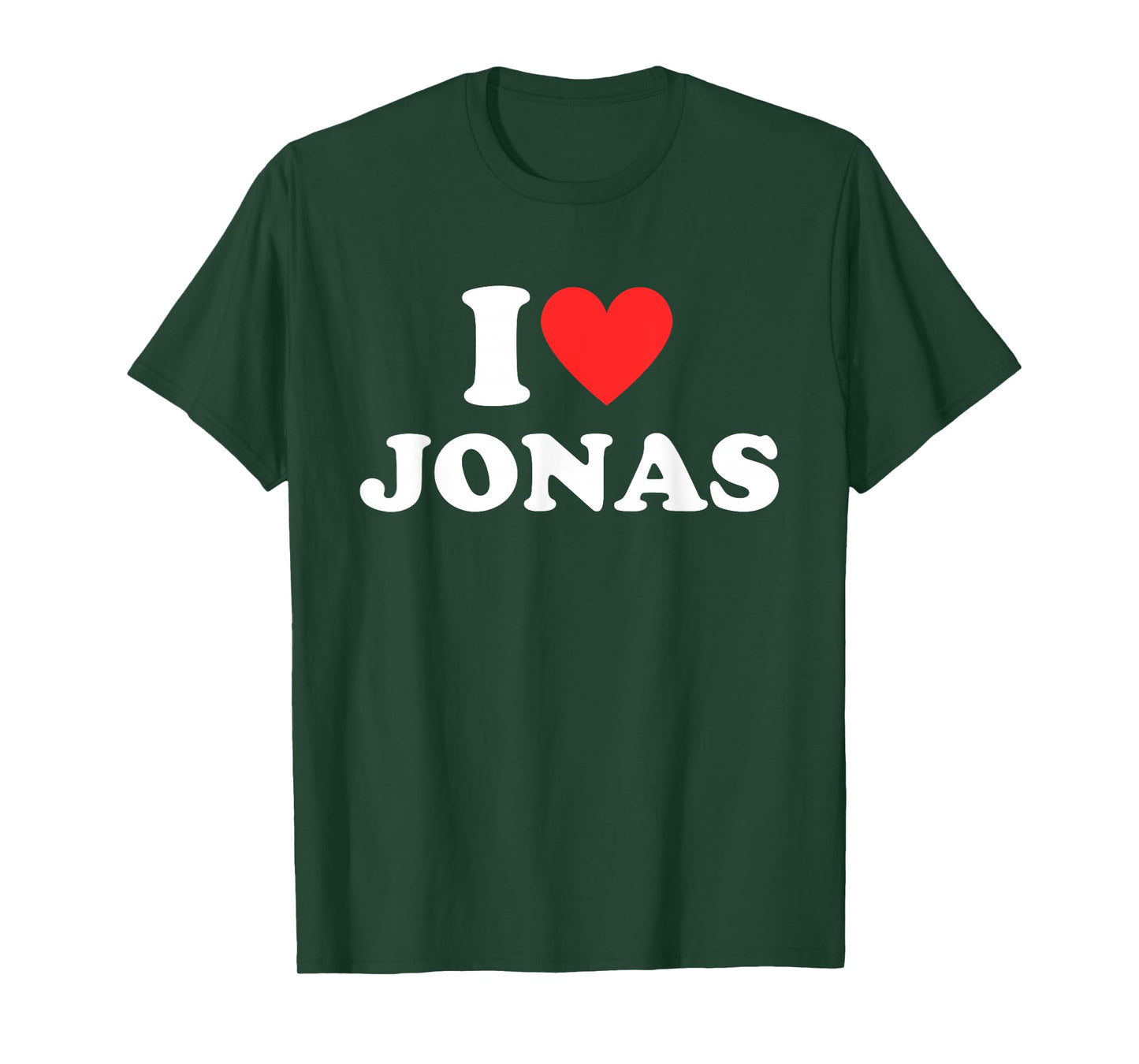 I Heart (Love) Jonas Personalized First Name Jonas Groovy T-Shirt