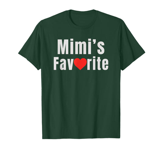 Mimi's Favorite Mom Heart Family for Kids Toddler T-Shirt