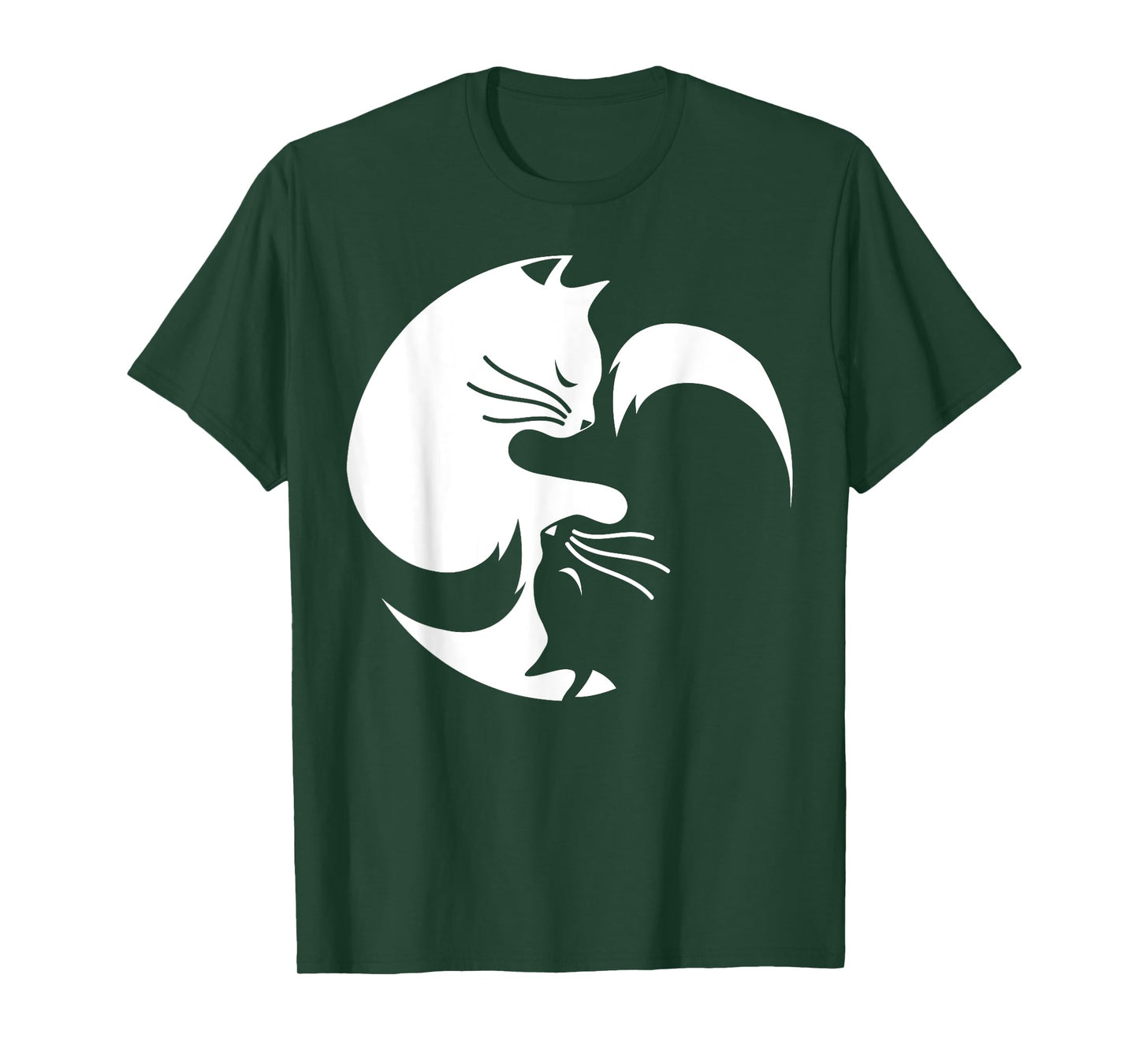 Cat Ying Yang Shirt Spiritual Meditation Yoga Christmas Gift T-Shirt