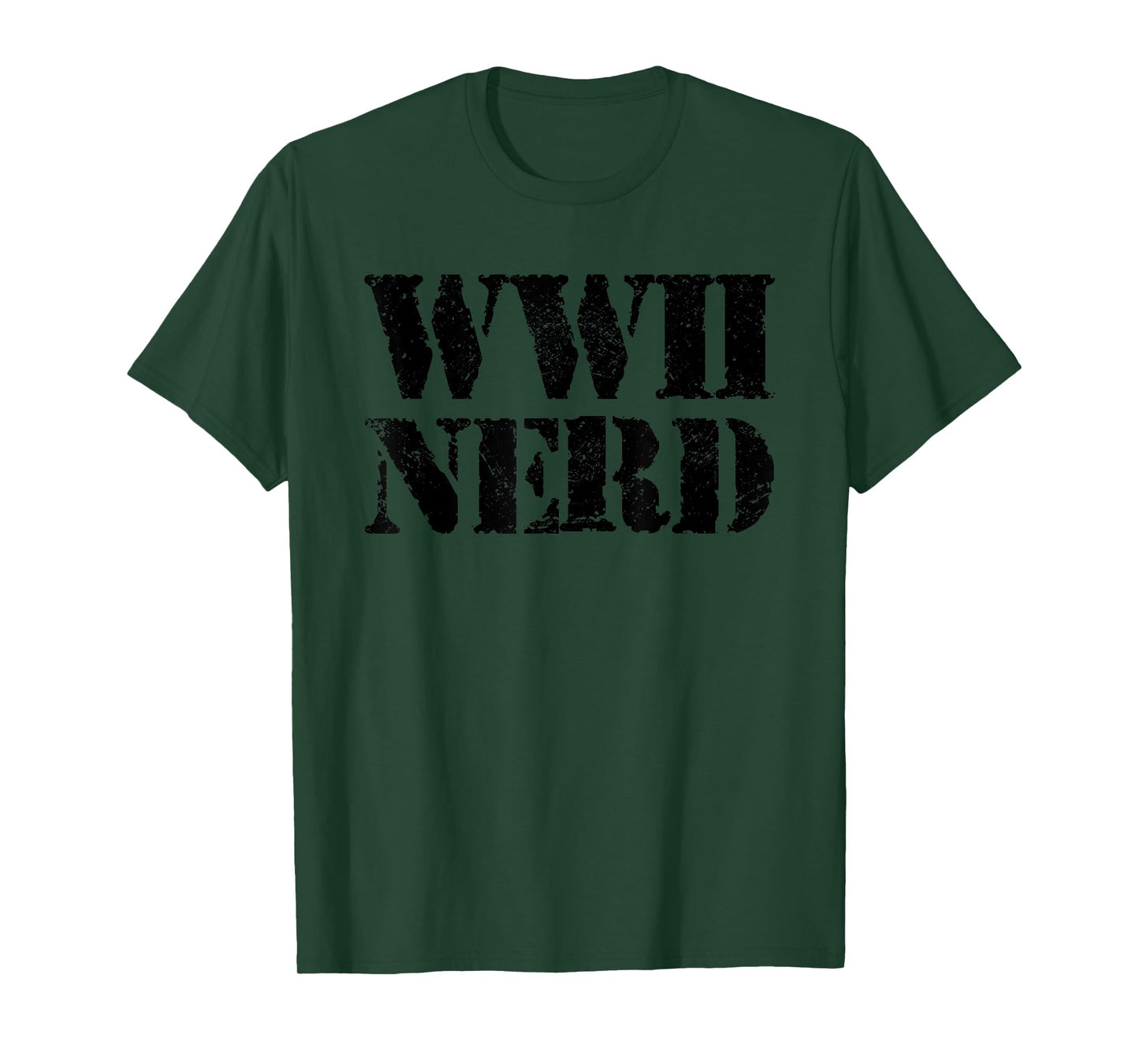 WWII Nerd Silhouette Jet Historical Military Theme T-Shirt