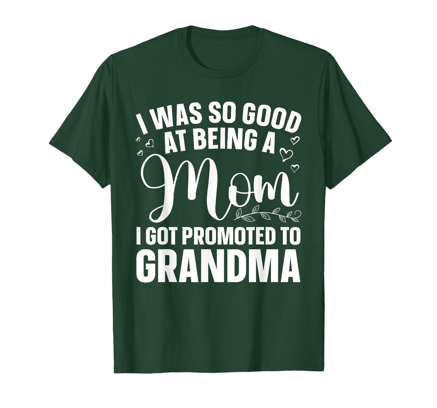 Grandma Art For Mom Women Grandmother Promoted To Grandma T-Shirt