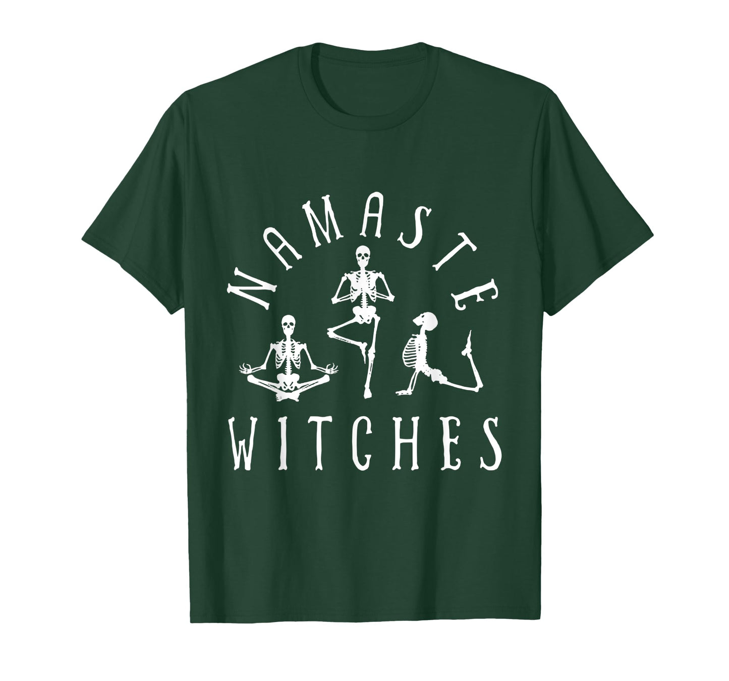 Namaste Witches Skeleton Yoga Funny Halloween T-Shirt