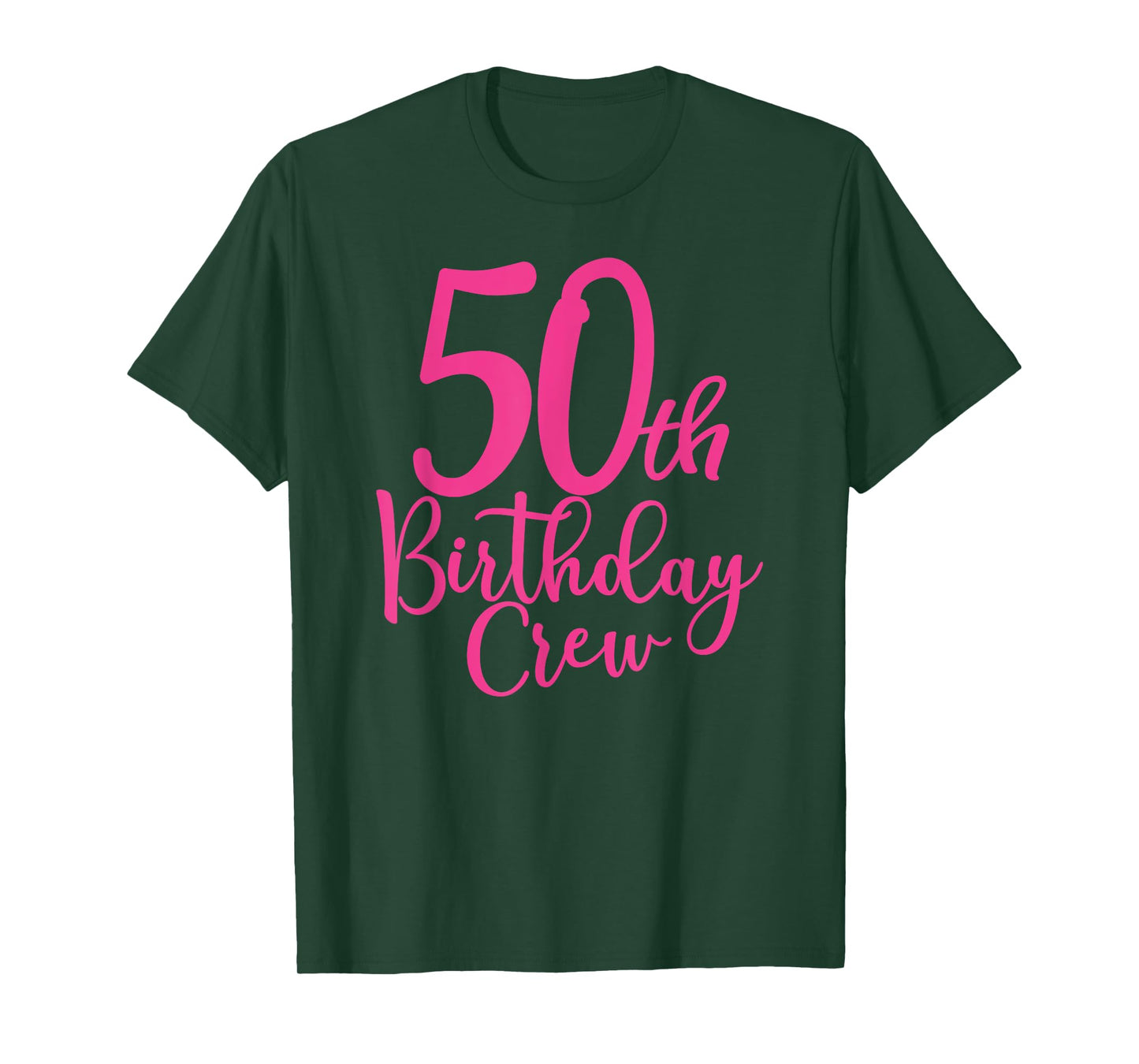 50th Birthday Crew, 50 Years Old Women Matching Group Party T-Shirt