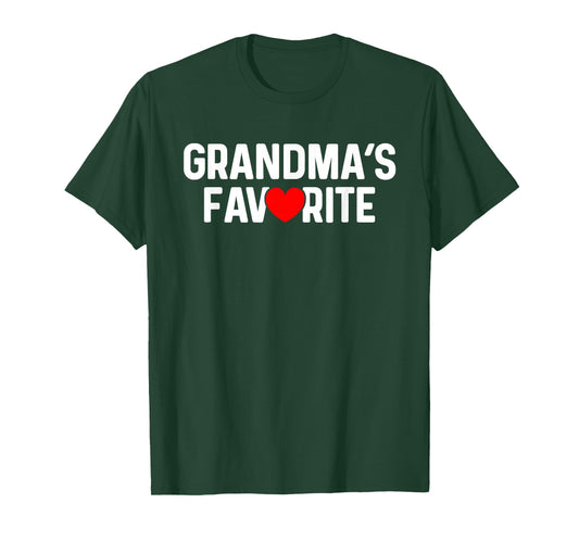 I'm Grandma's Favorite Grandchild Quote Baby Granddaughter T-Shirt