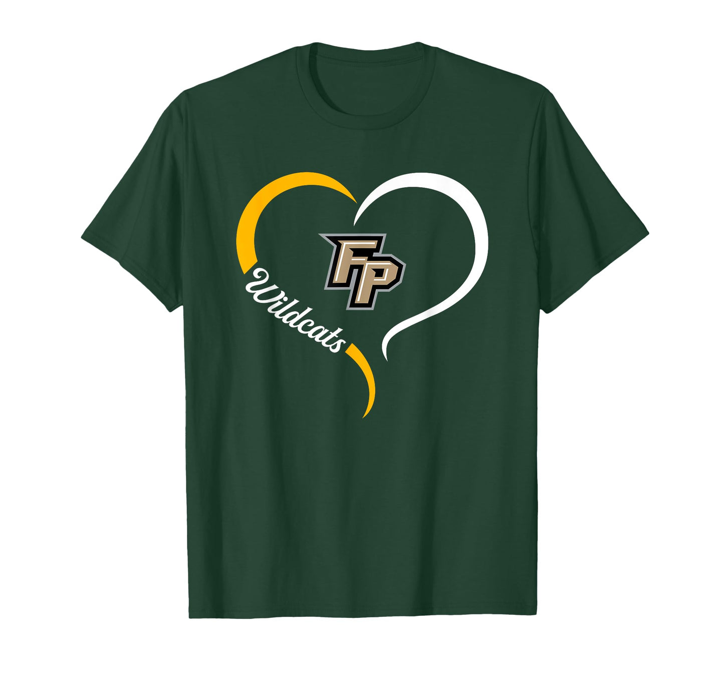 Fort Payne Wildcats Logo Half Heart Slogan HS T-Shirt