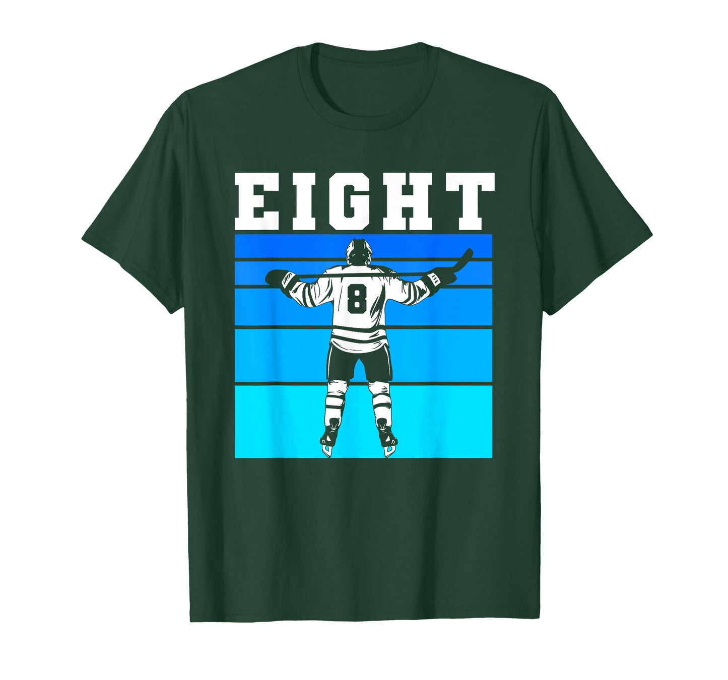 Hockey Boy 8th Birthday Eight Ice Hockey Birthday Party T-Shirt