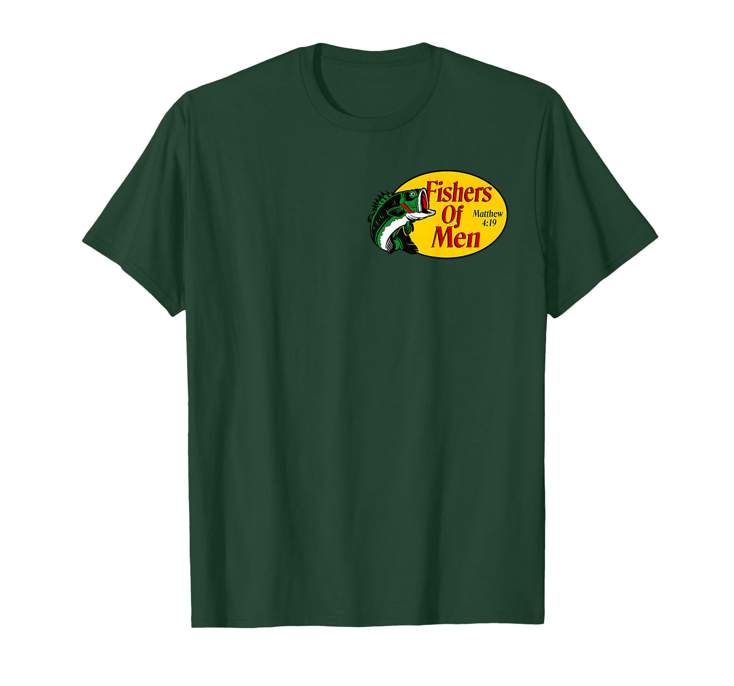Fishers of Men Matthew 4:19 Christian Fishing Bible Verse T-Shirt