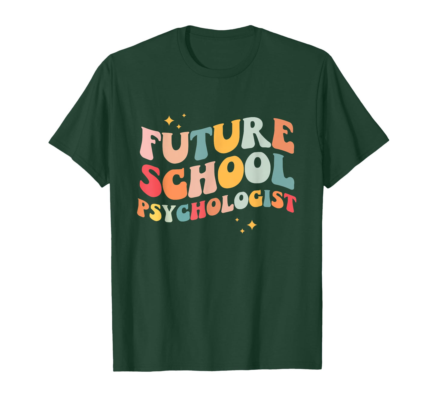 Future School Psychologist Groovy Retro Teacher Appreciation T-Shirt for Men Women