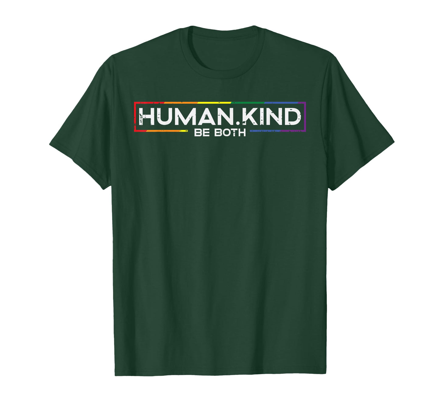Gay Pride Month Human Kind LGBTQ Ally Rainbow Men Women T-Shirt