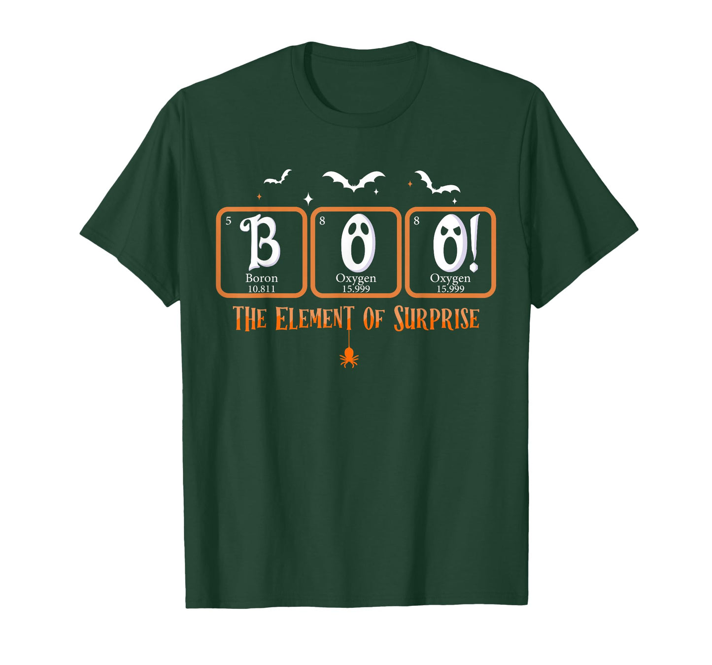 Cute Chemistry Boo The Element Of Surprise Chemist Halloween T-Shirt