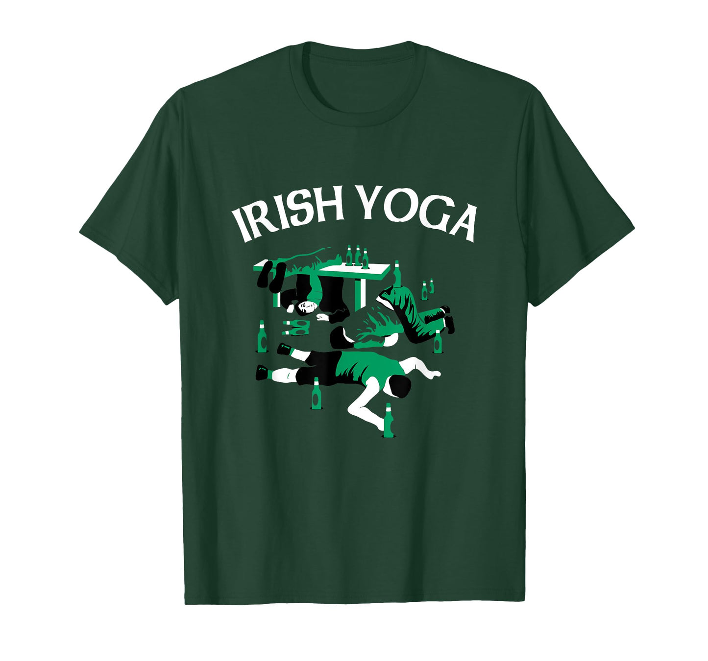 Calhoun Irish Yoga | St. Patrick's Day T-Shirt, Black, Small