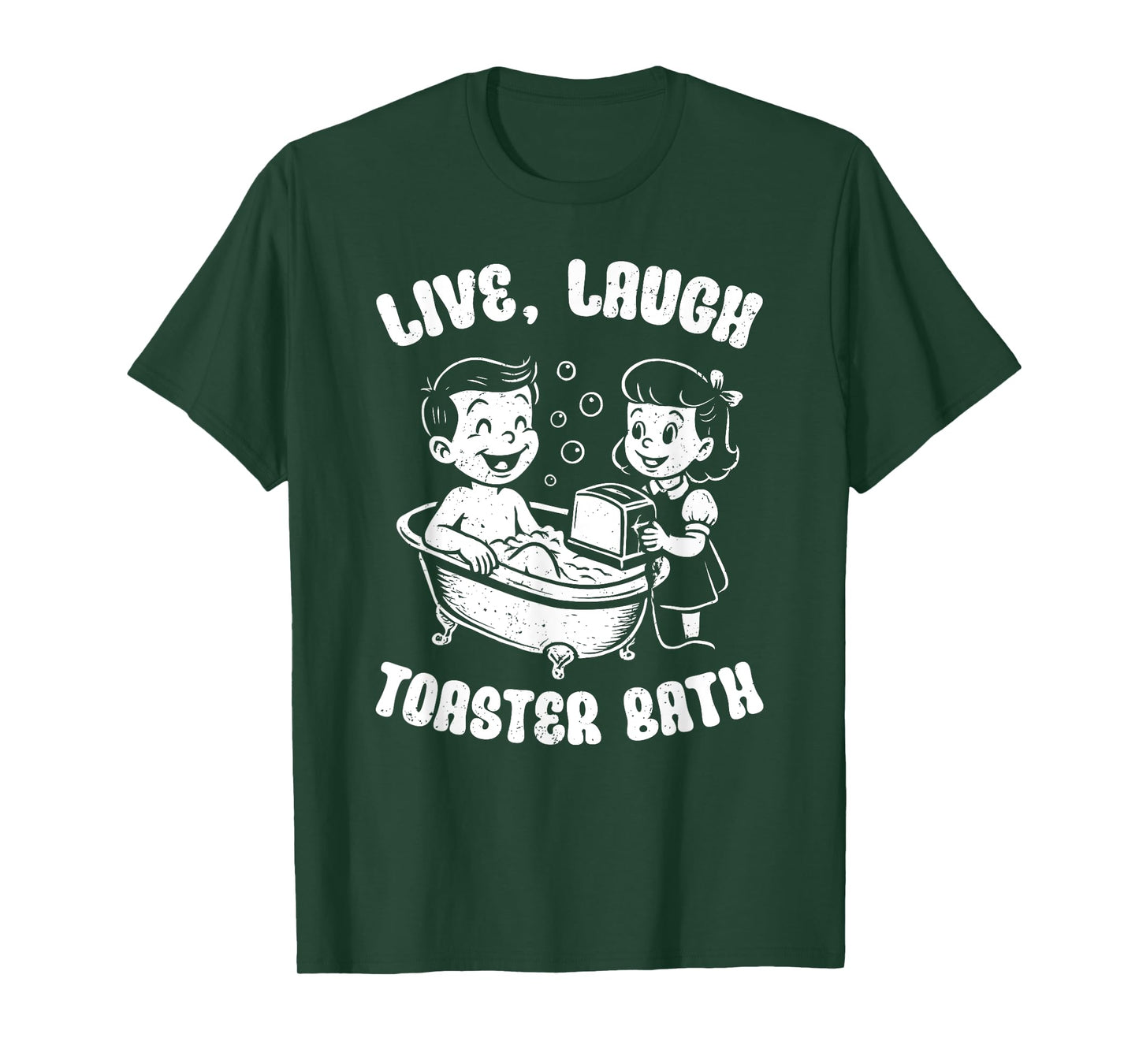 Live Laugh Toaster Bath, Funny Retro Kids Toaster Bath T-Shirt
