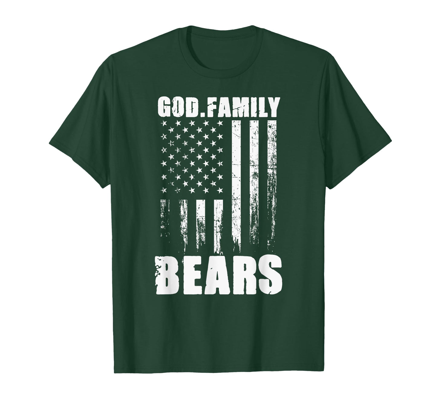 Cherokee Bluff Bears God. Family. Vintage USA Flag T-Shirt