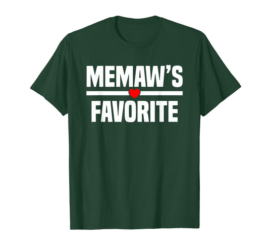 I'm Memaw's Favorite Grandchild Grandson Granddaughter T-Shirt