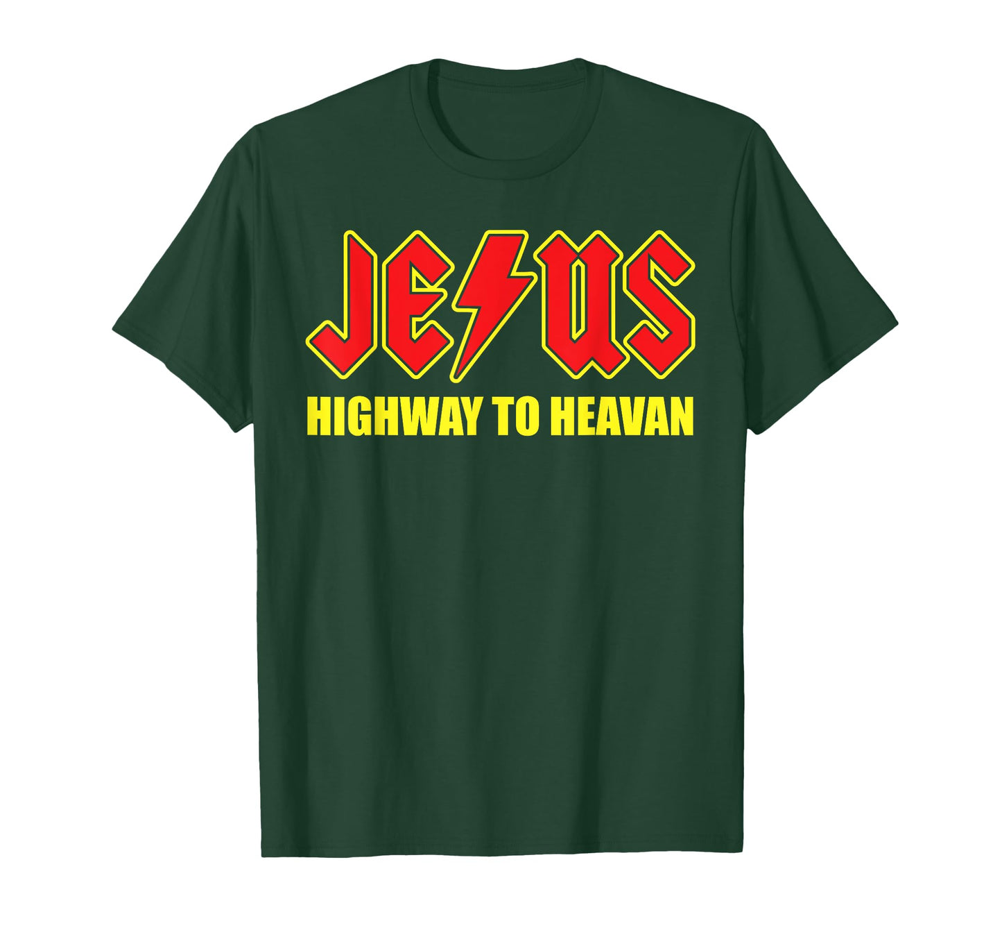 Jesus Highway To Heaven T Shirt -Superhero Jesus Christian T T-Shirt