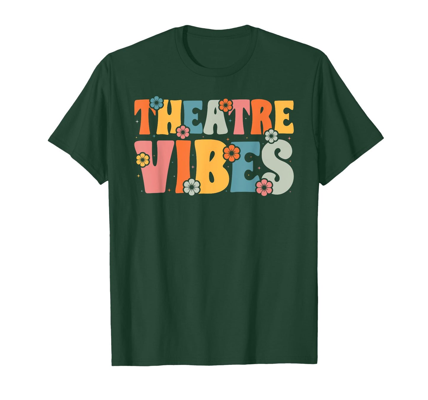 Retro Theatre Vibes Teacher Women Kids Auditorium Concert T-Shirt