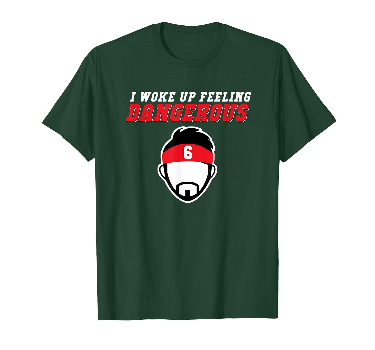 The Land - Tampa Woke Up Feeling Dangerous Football Team T-Shirt - Black - Small - Unisex-Adults