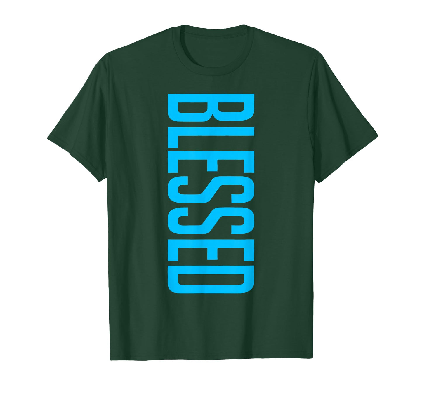 Blessed Vertical Streetwear Retro Gamma Blue Matching T-Shirt