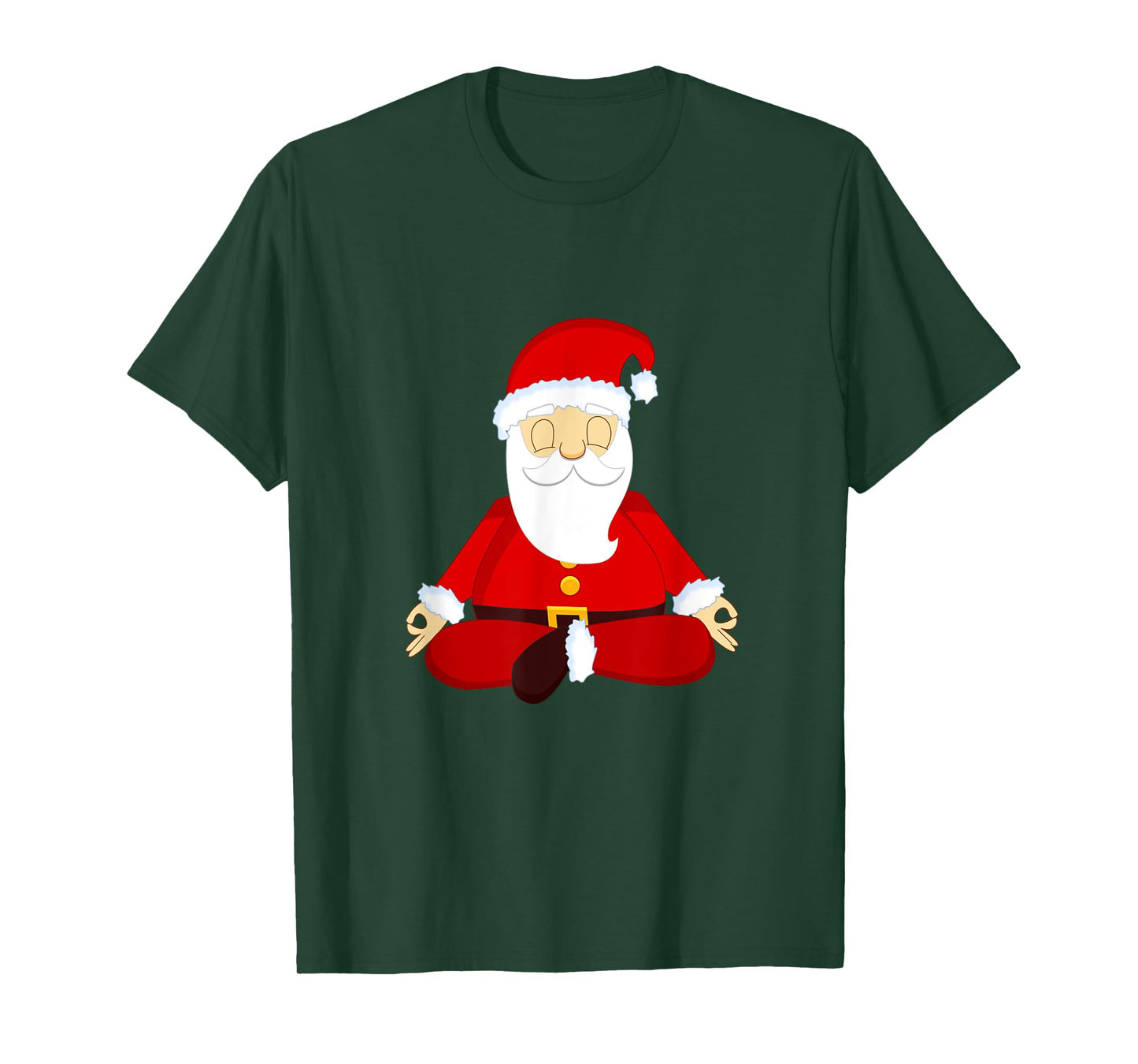 Funny Santa Claus Christmas Yoga Lotus Pose T-Shirt T-Shirt