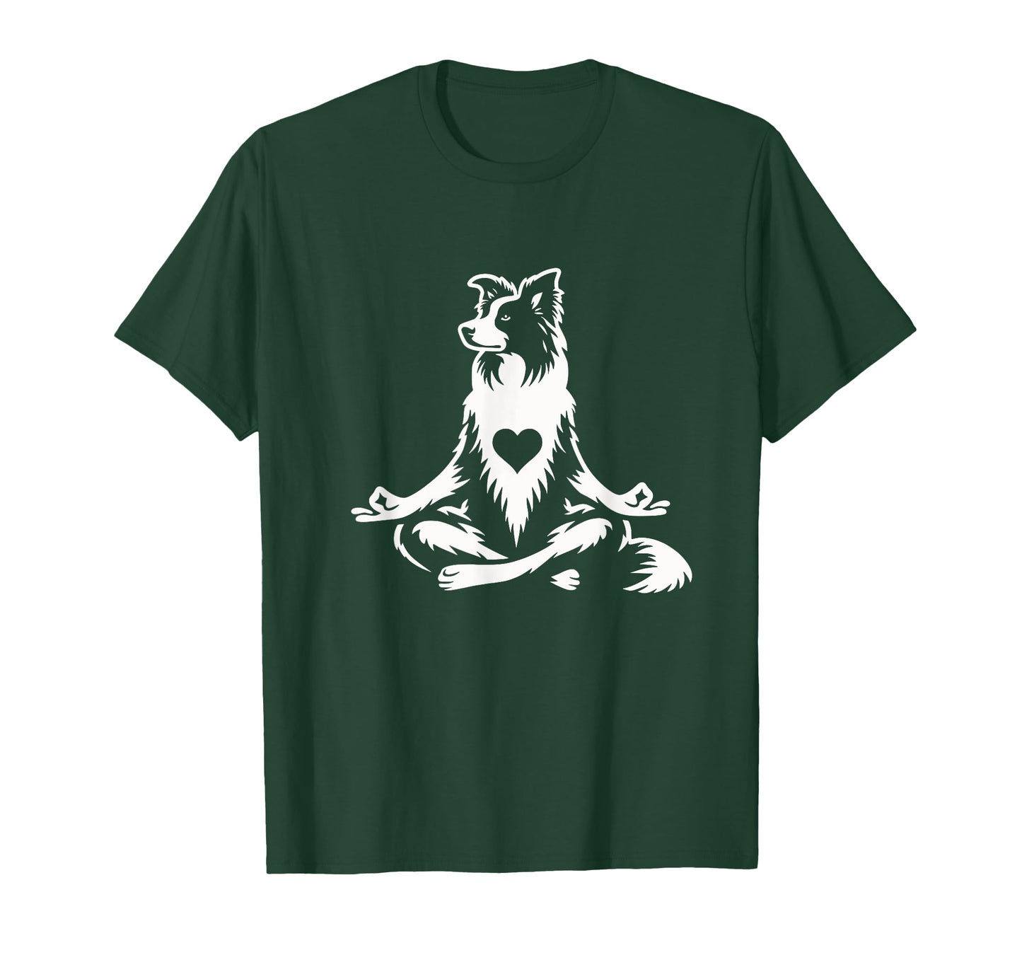 Funny Border Collie Yoga Pose Dog Graphic Design T-Shirt