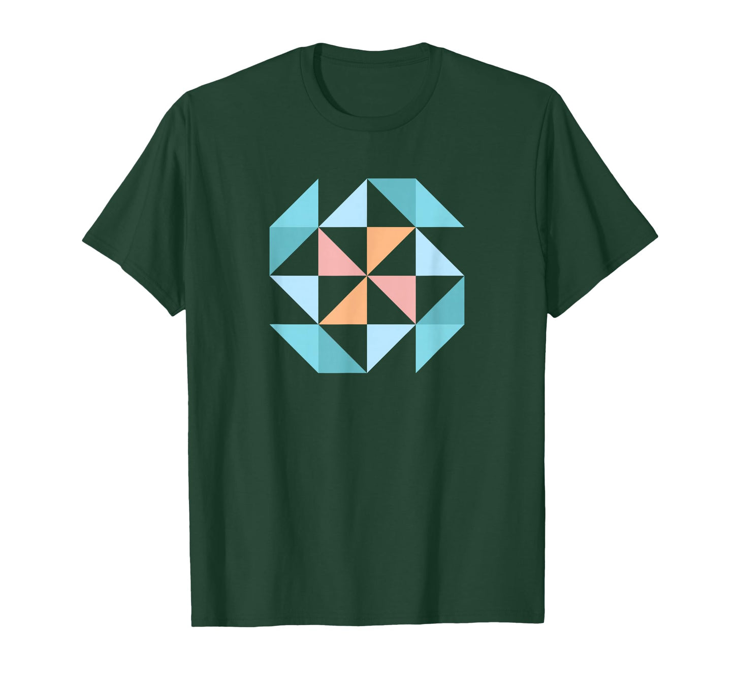 Barn Quilt Block Women's Quilting Half Square Triangle T-Shirt