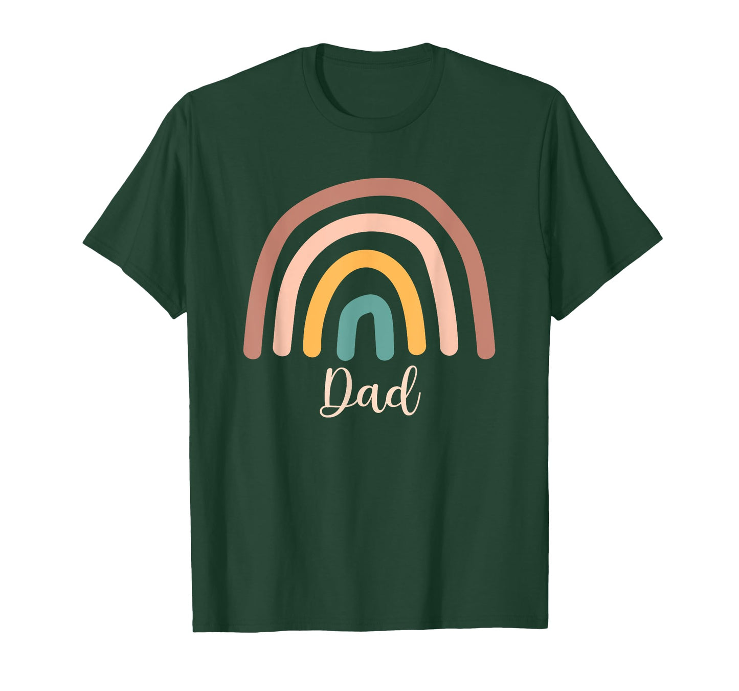 Dad Boho Rainbow Family Matching Birthday Party Father's Day T-Shirt