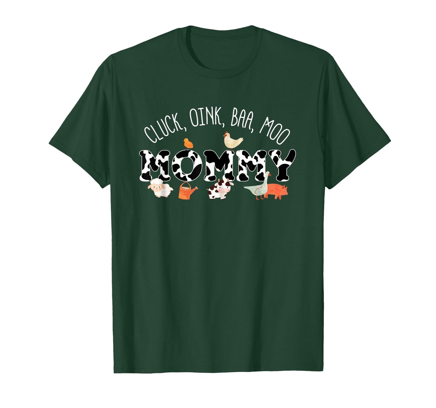 Cluck Oink Baa Moo Mommy Farm Birthday Family Matching T-Shirt