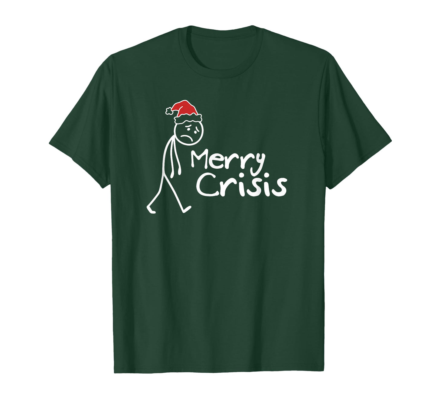 Merry Crisis Funny Christmas Introvert T-Shirt