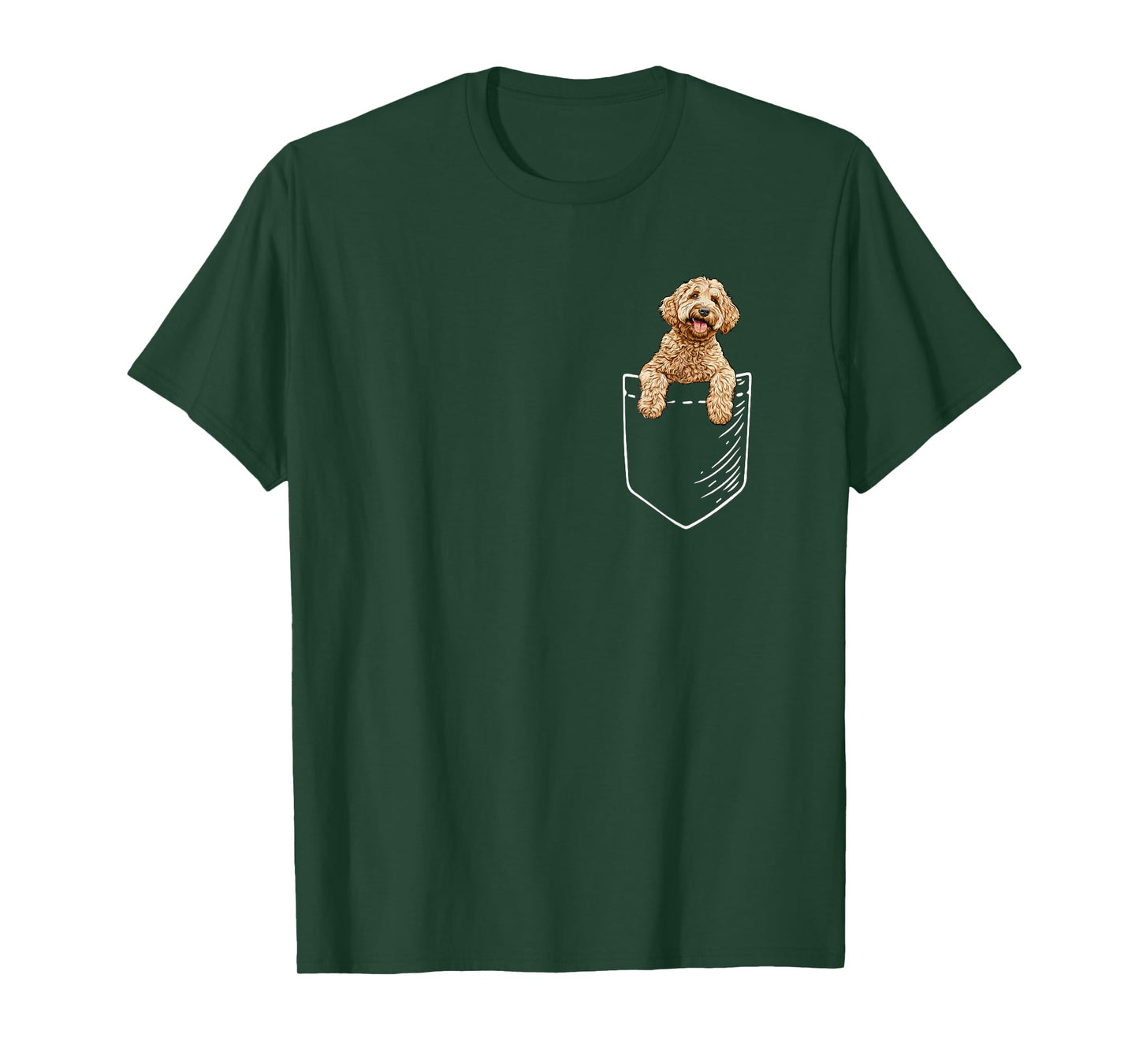 Mens Womens Funny Pocket Kids Goldendoodle Doodle Lover T-Shirt