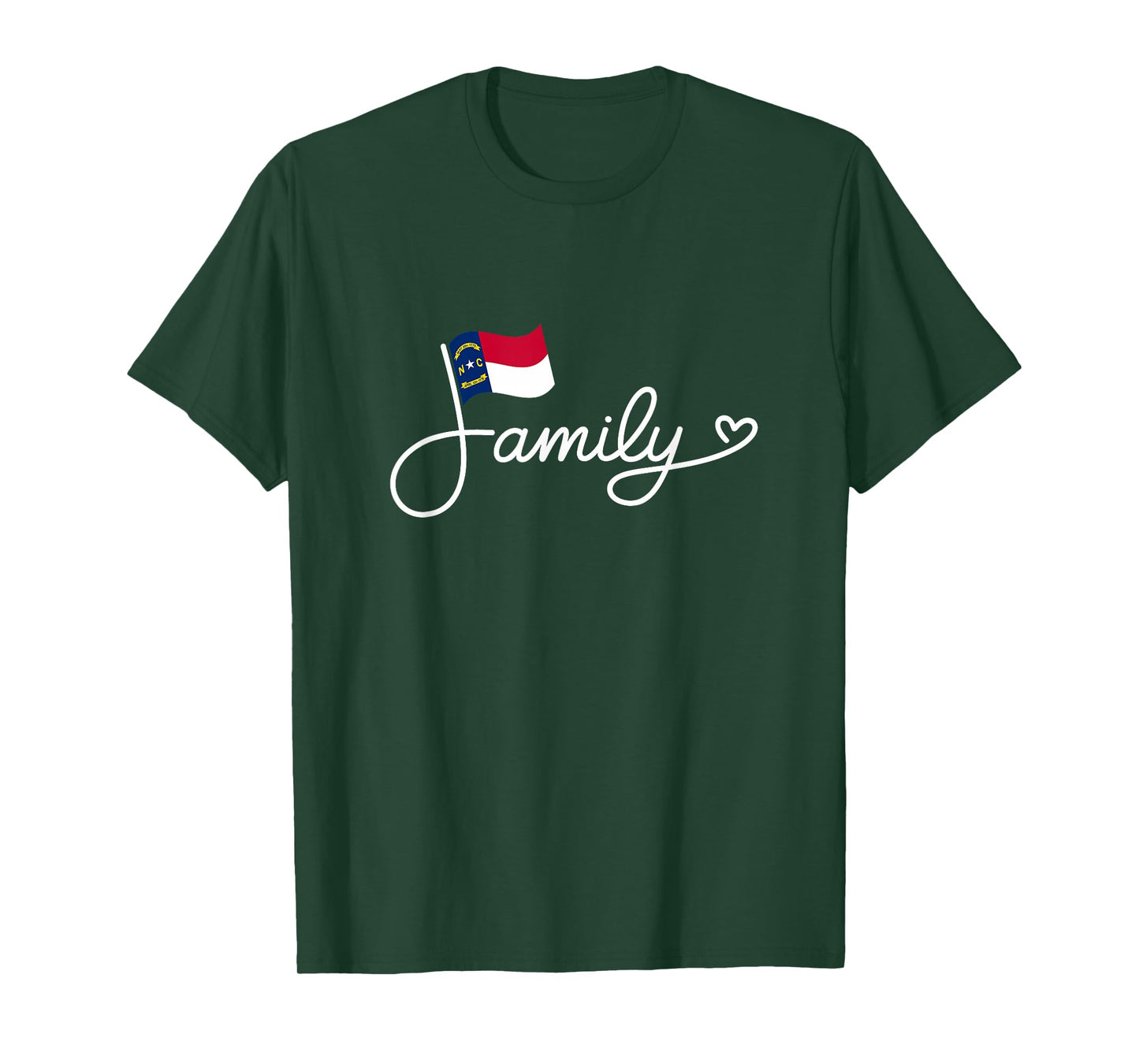 North Carolina Family - NC State Flag Heritage Word Art T-Shirt