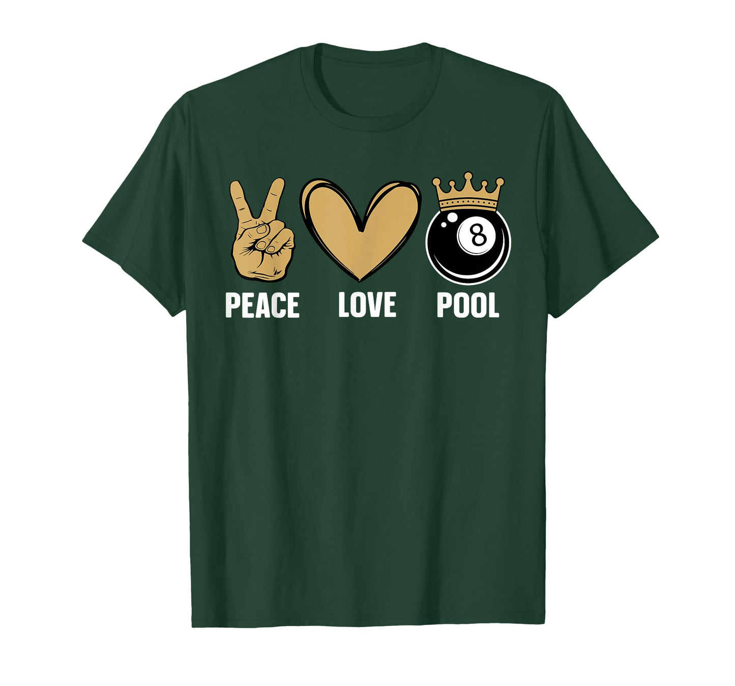 Cool Pool Design For Men Women Billiards 8 Ball Pool Player T-Shirt