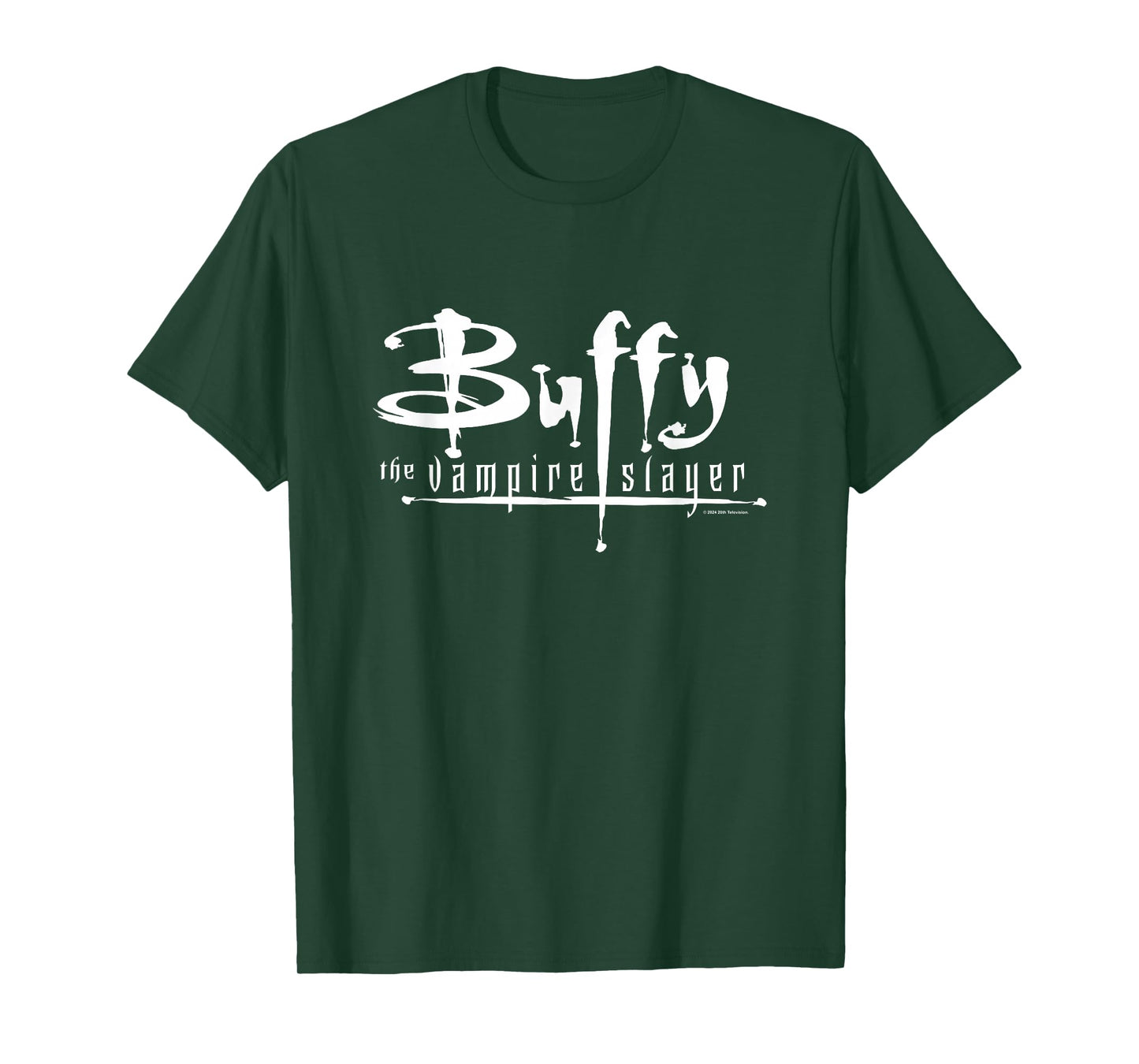 Buffy The Vampire Slayer Classic 90's TV White Text Logo T-Shirt
