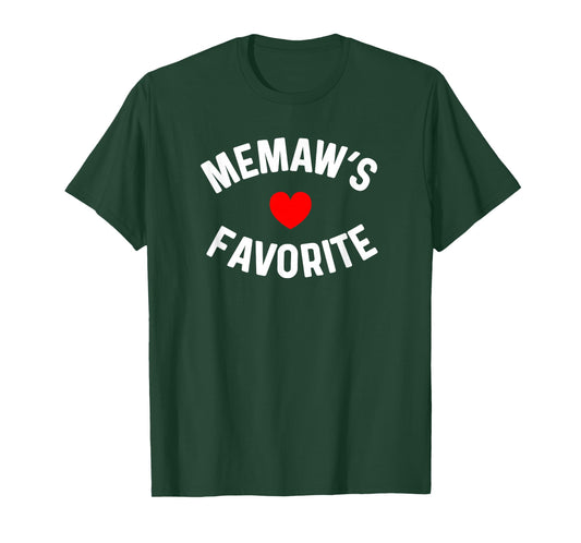 I'm Memaw's Favorite Grandchild Grandson Granddaughter T-Shirt