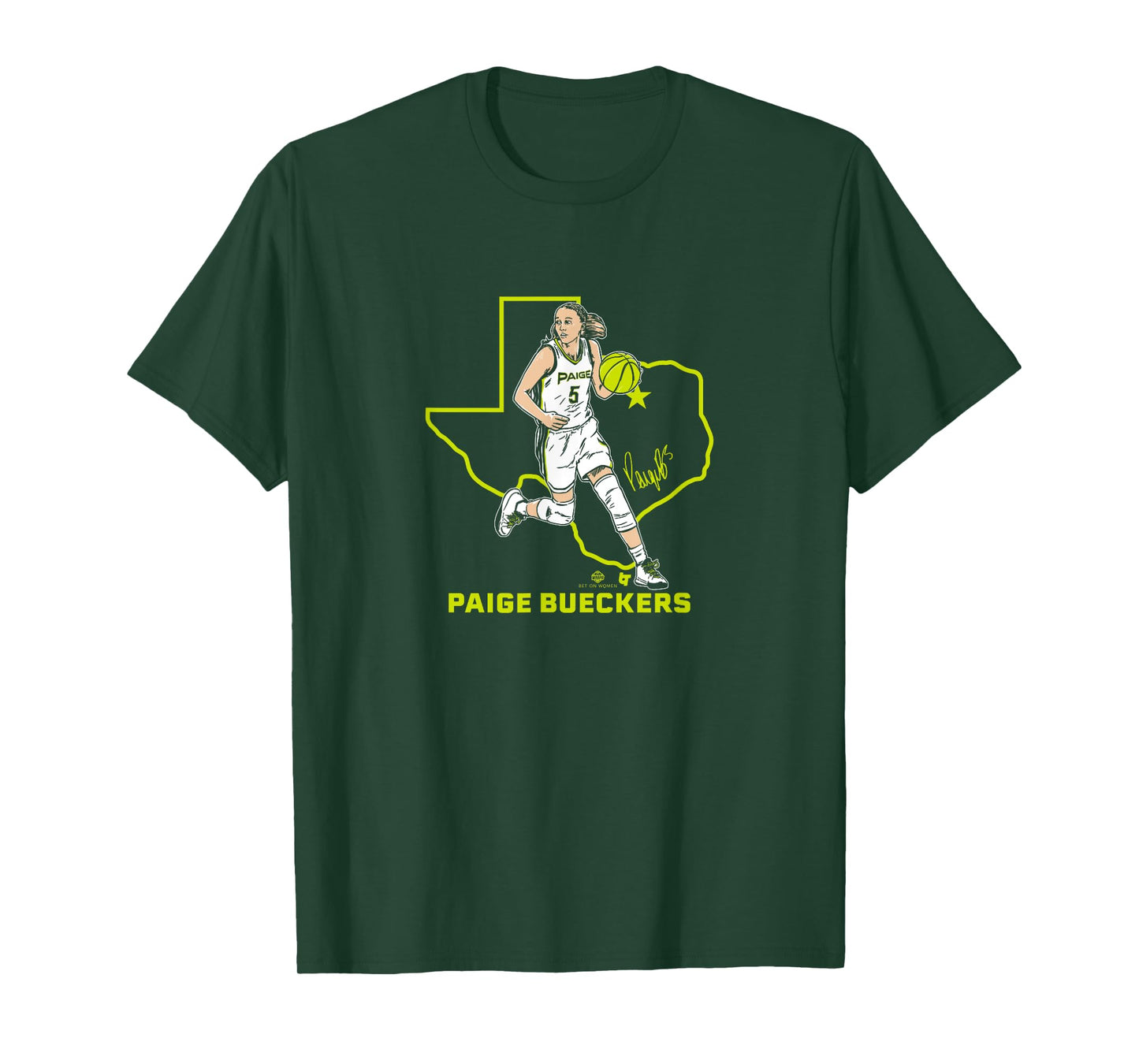 Paige Bueckers State Star Pose: Dallas Basketball T-Shirt