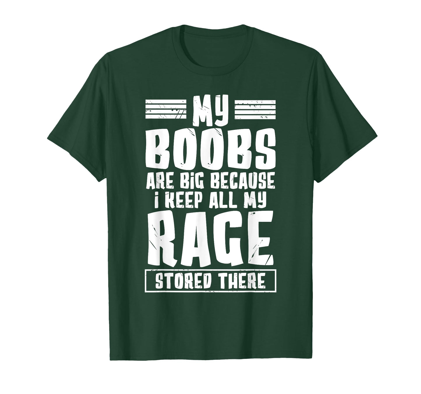 my boobs are big because i keep all my rage stored there T-Shirt