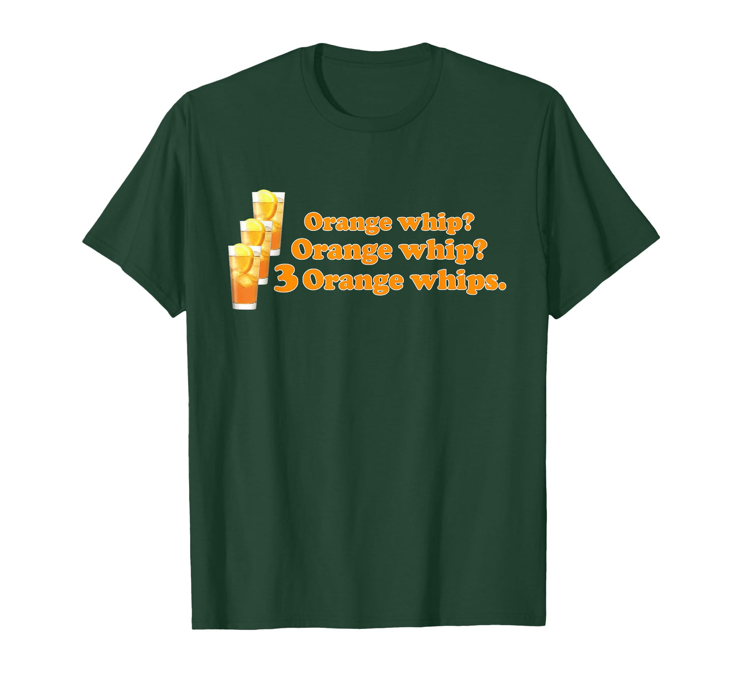 Funny 3 Orange Whip Women Mens T-Shirt