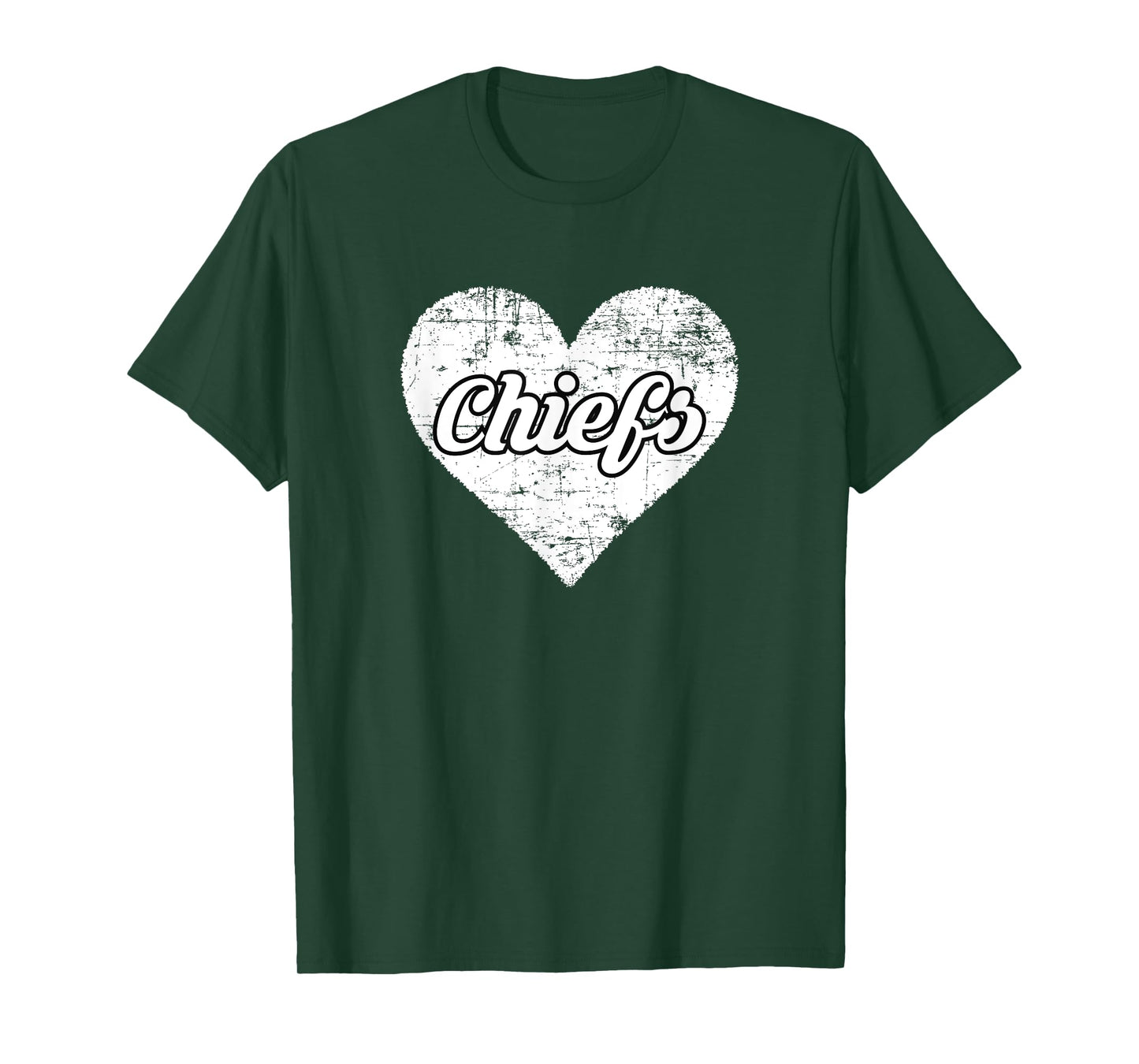 Chiefs Over Distressed Heart Huron T-Shirt
