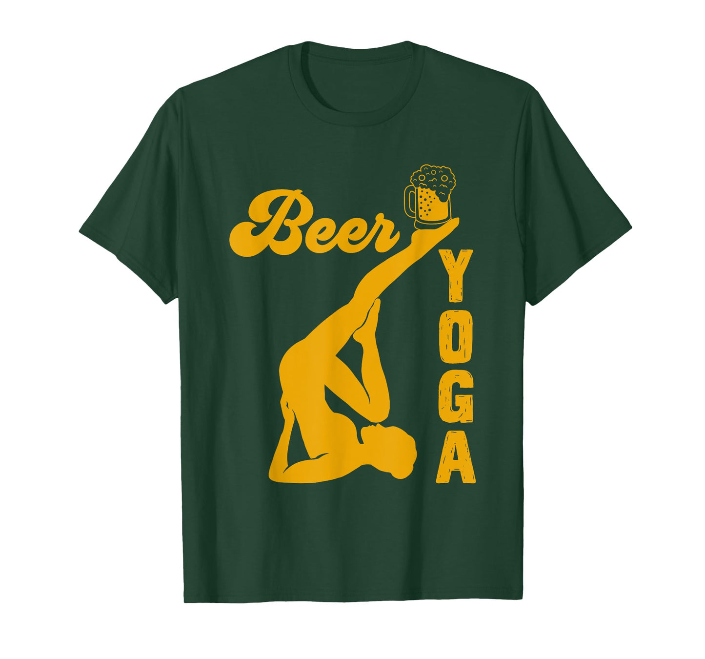 Yoga Outfit BEER YOGA Beer Drinker Funny Beer Yoga T-Shirt