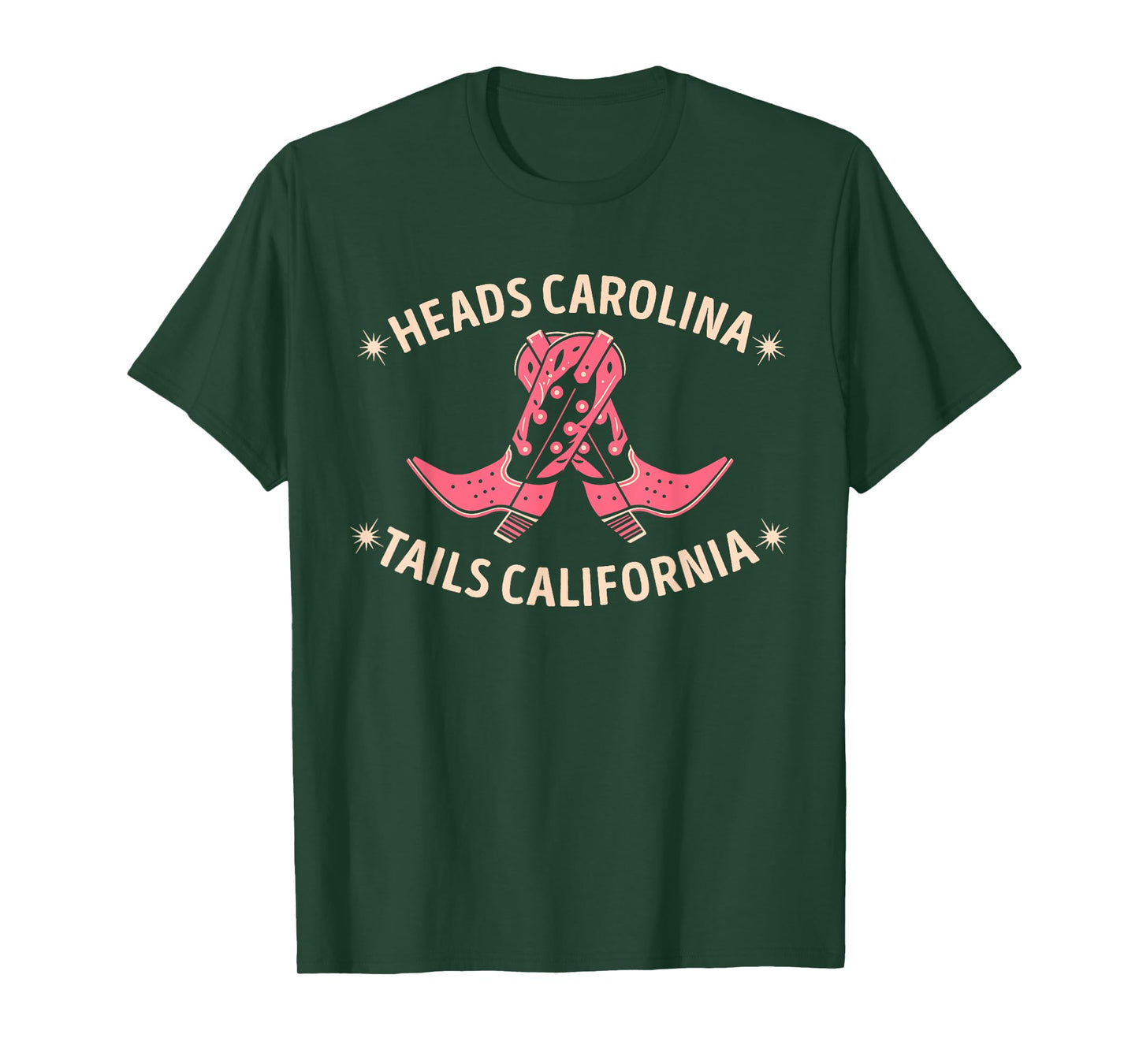 Heads Carolina Tail California Retro Vintage T-Shirt