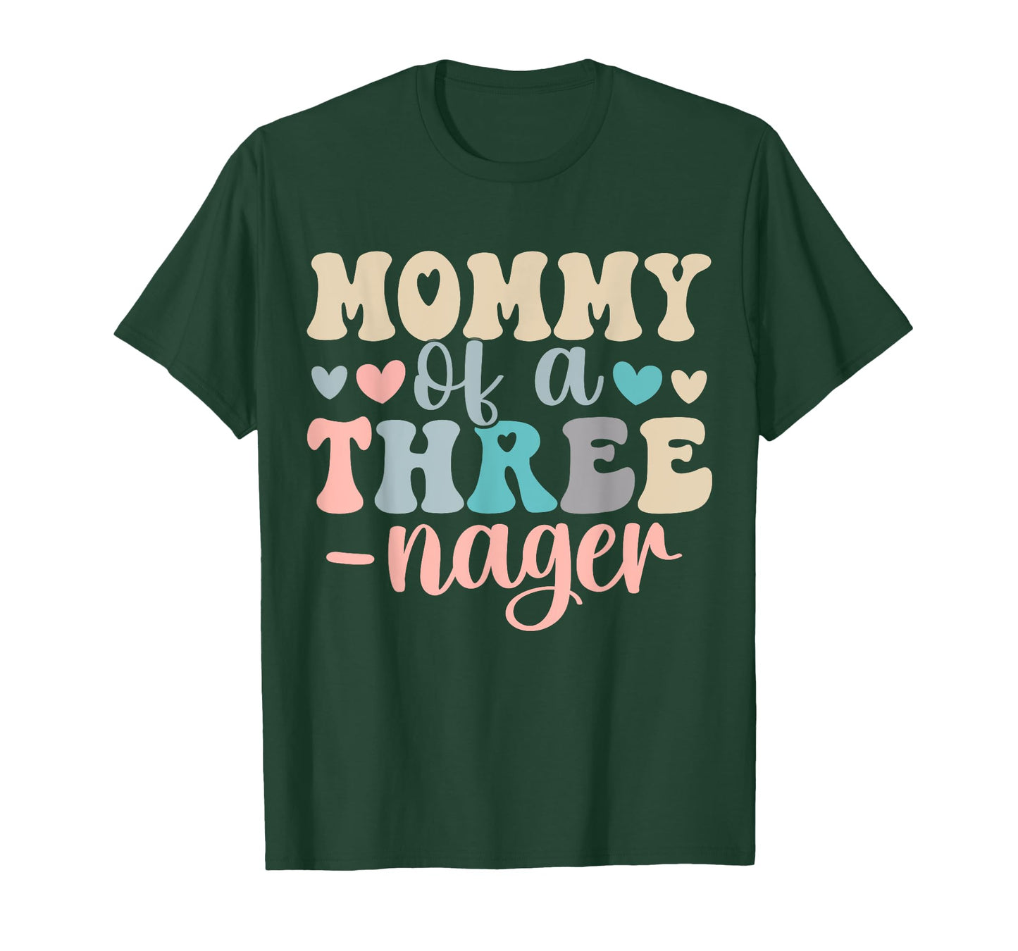 Mommy Of A Threenager 3rd Birthday Matching Family Boho T-Shirt