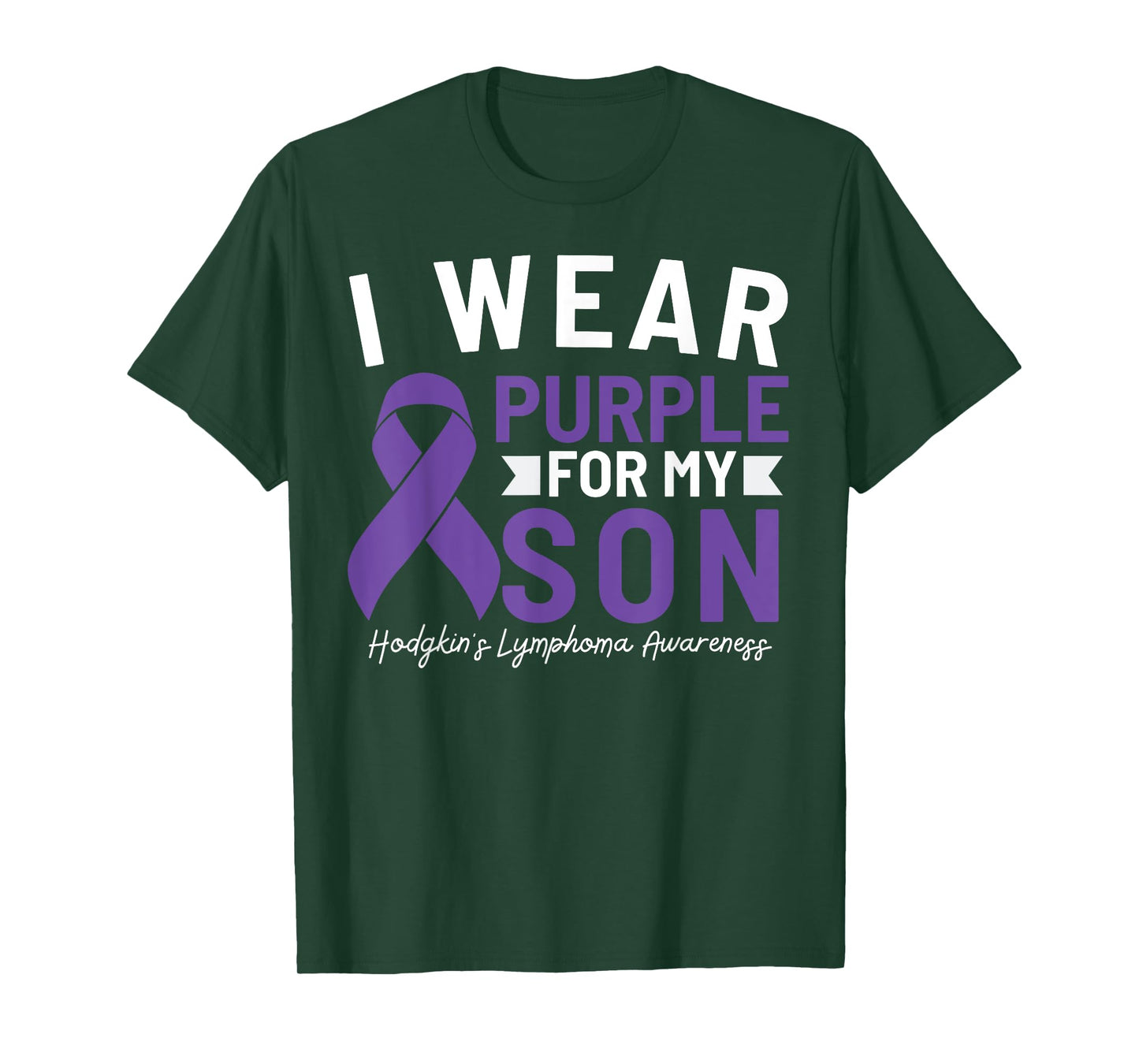 I Wear Purple For My Son Hodgkin's Lymphoma Awareness T-Shirt