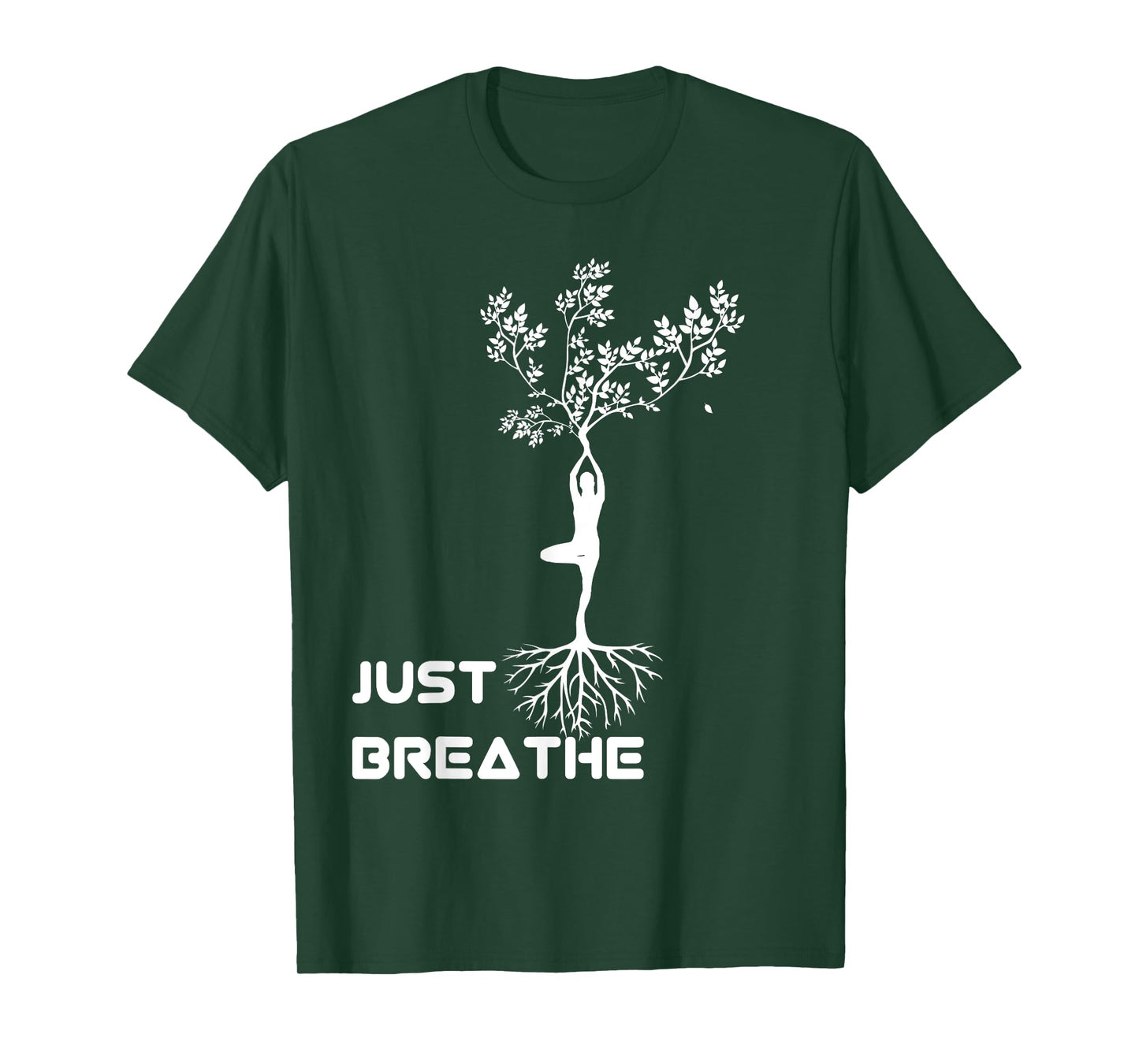 Yoga Tree of Life with Just breathe Women rooted T-Shirt T-Shirt