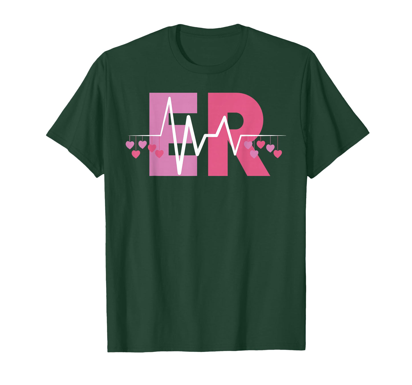 Emergency Department Heartbeat Heart Valentines Day ER Nurse T-Shirt