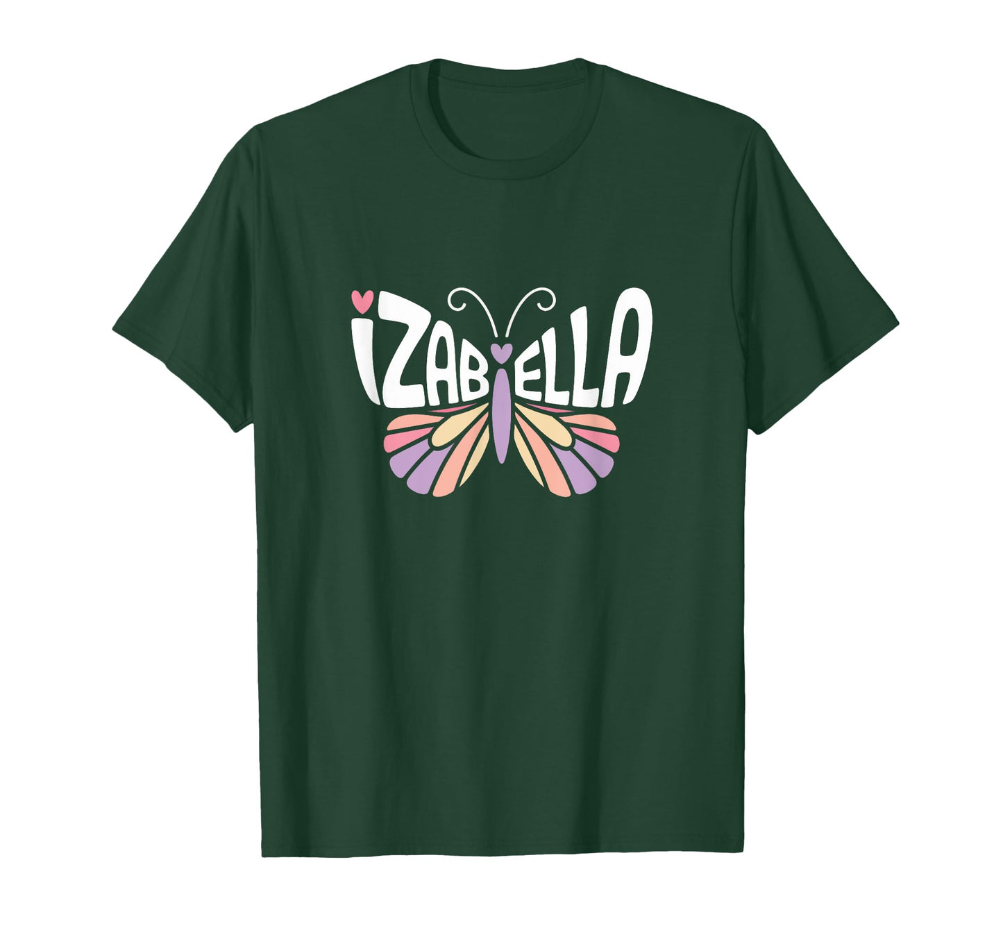 Izabella Butterfly - Personalized Cute Name Word Art T-Shirt